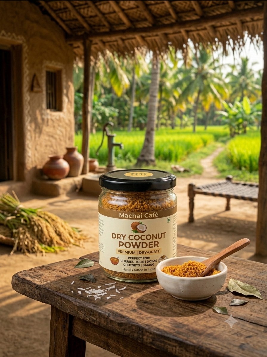 Machai Café Traditional Dry Coconut Garlic Karam Podi